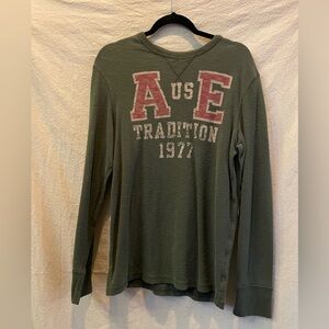 American Eagle Outfitters Olive Long Sleeve Tee